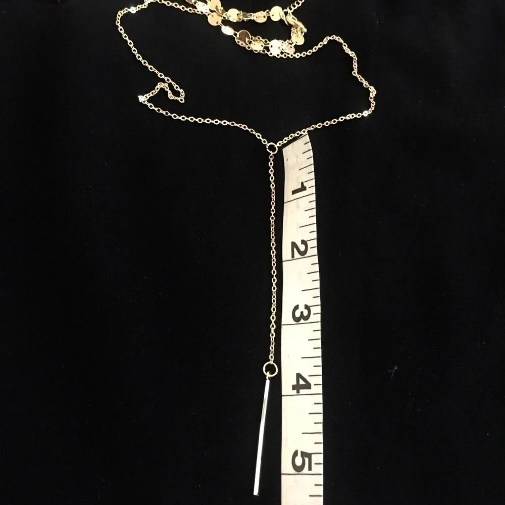 Gold-Tone tow-rows choker & necklace